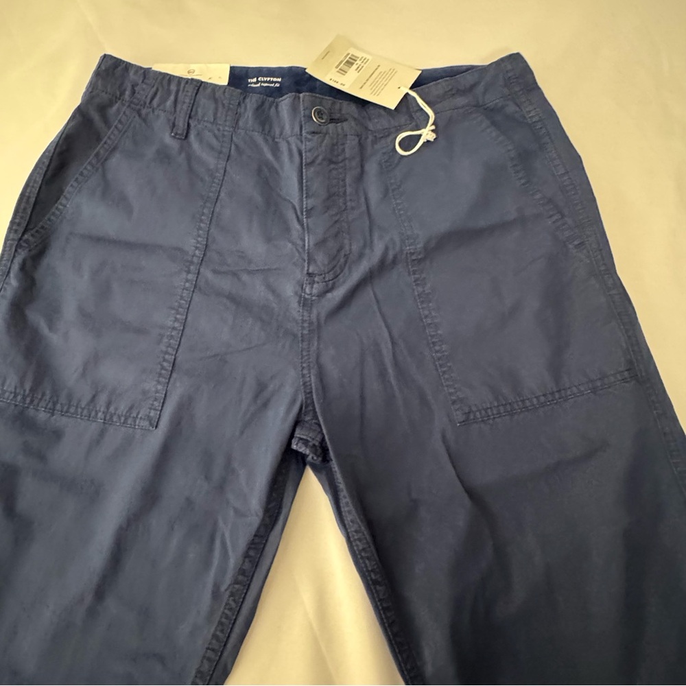 Ag Adriano Goldschmied Blue Chinos with Straight Leg Cut 33 Made Turkey NWT 3719